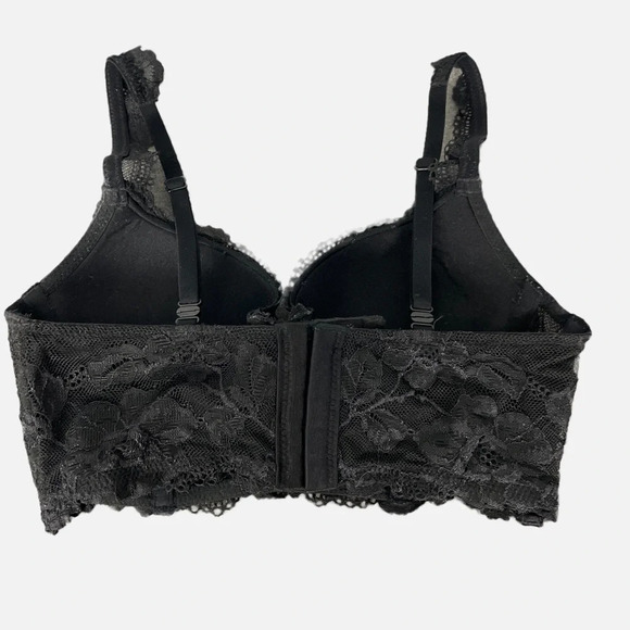 Victoria’s Secret Body By Victoria Lined Demi Bustier Bra Black Lace Size 32B - Picture 5 of 11